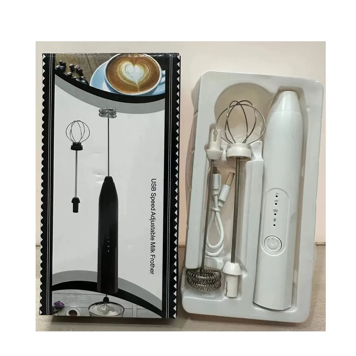 Mini Mixer Misturador Batedor Ovos e Bebidas Elétrico Recarregável